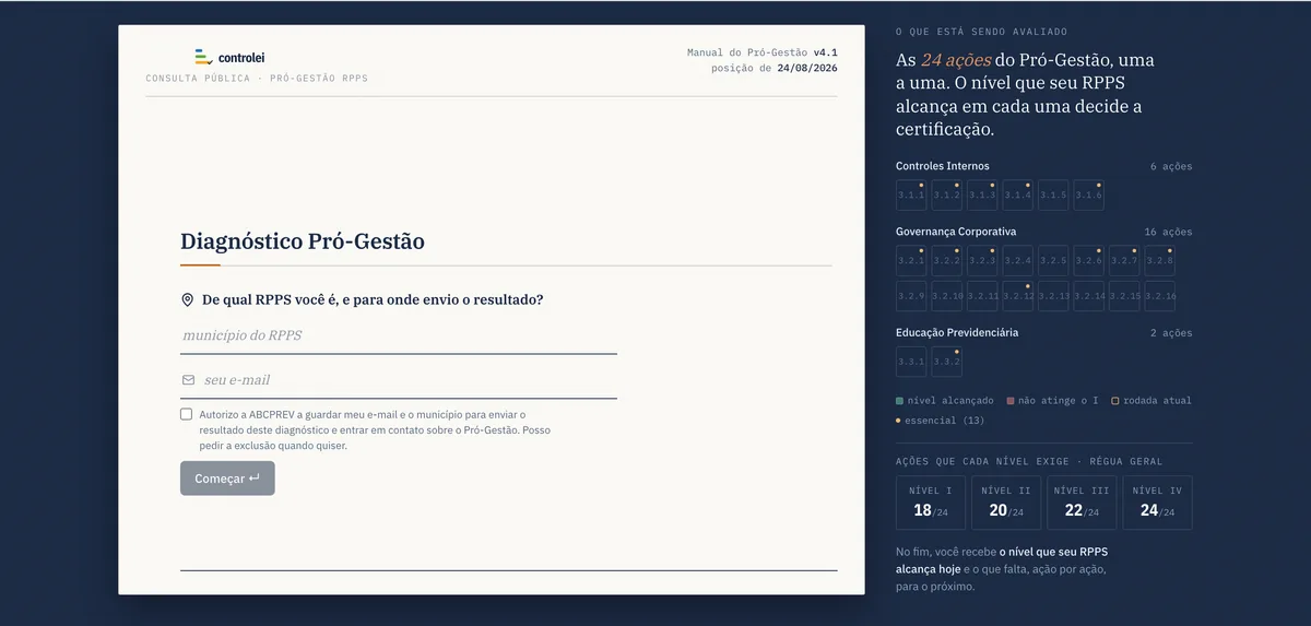 Consulta pública do Controlei: conversa com o agente respondendo sobre DIPR e DAIR, ao lado do calendário RPPS de agosto
